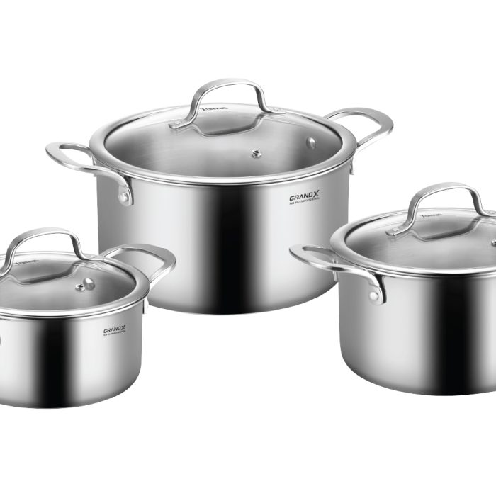 Bộ nồi inox 304 Grand X - 6 món